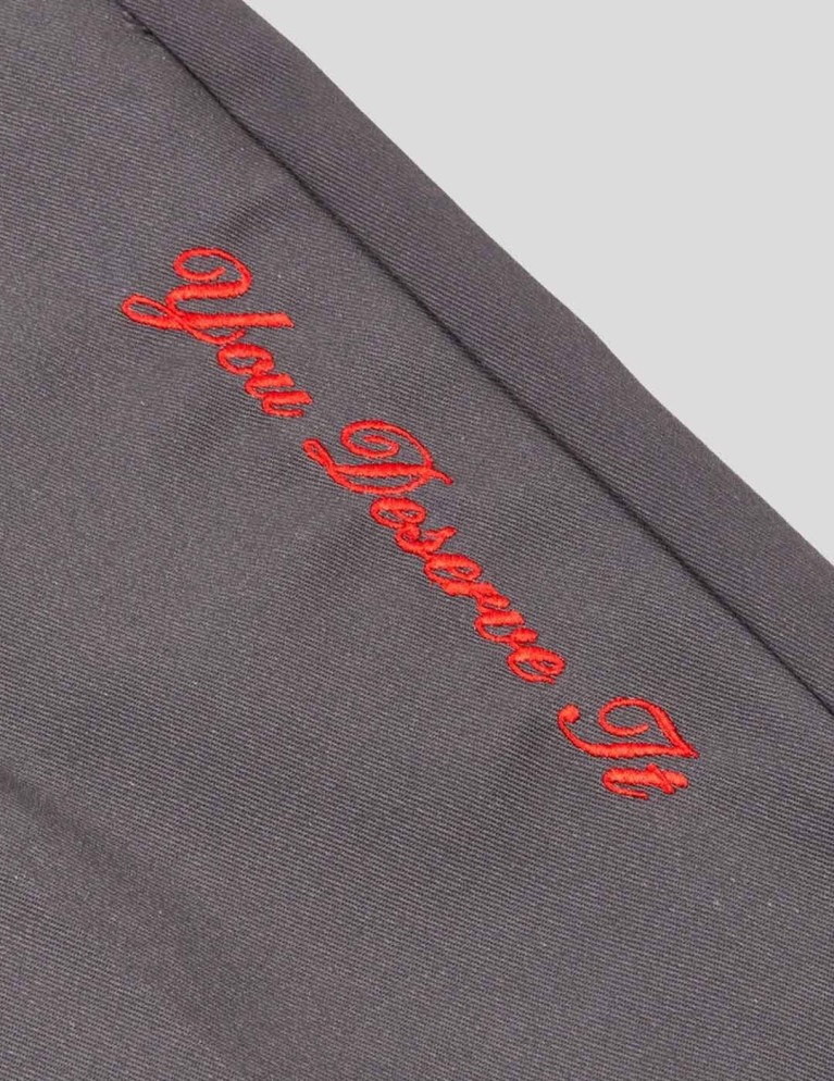 ALLTIMERS x cazzi 874 pantalone ricamato carbone grigio